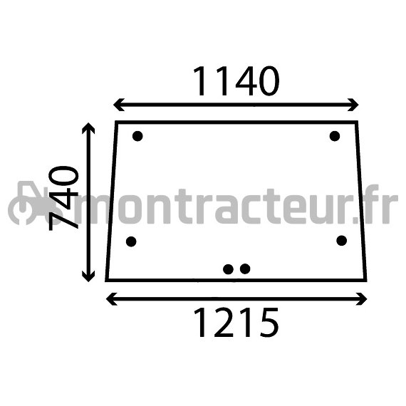 VITRE ARRIÈRE PLATE - TEINTÉE