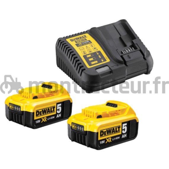 CHARGEUR UNIVERSEL 18V LI-ION 5AH - PACK 2 BATTERIES