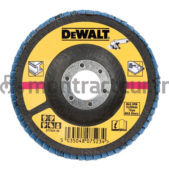 DISQUE A LAMELLES Ø 125 X 22.2 MM - P80 - (BLISTER 1 PIÈCE)