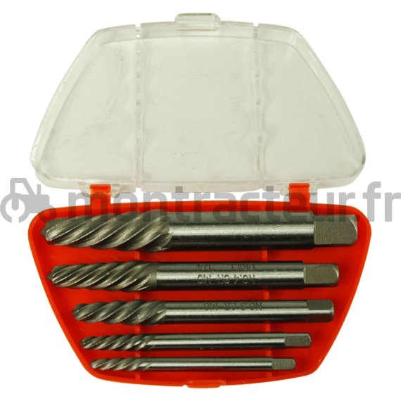 JEU D'EXTRACTEURS DE BOULON 4 - 14 MM (BLISTER 5 PIÈCES)