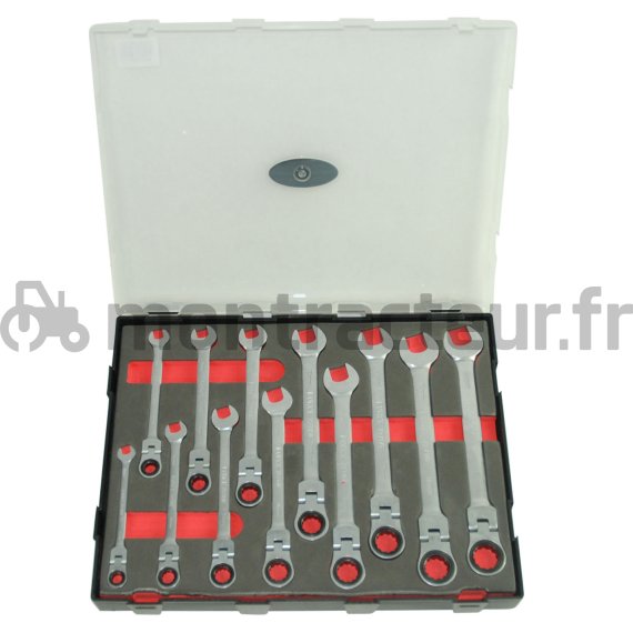 JEU DE CLÉS MIXTES A CLIQUET (BLISTER 12 PIÈCES)