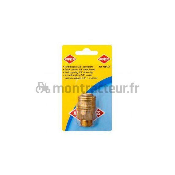 COUPLEUR FEMELLE EURO - BLISTER FILET EXTÉRIEUR 3/8''