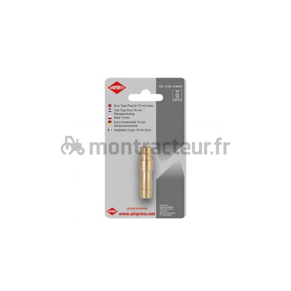 COUPLEUR MÂLE EURO - BLISTER FILET 10 MM