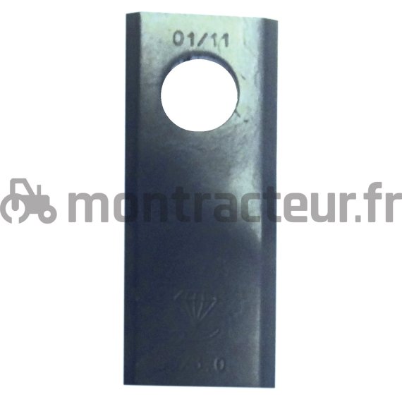 COUTEAU DE FAUCHEUSE GAUCHE 107 X 45 X 4 MM - Ø 18.20 MM (BLISTER 1 PIÈCE)