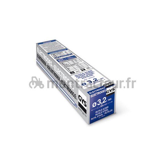 ÉLECTRODES RUTILES Ø 3.2 MM - BOÎTE 165 PIÈCES