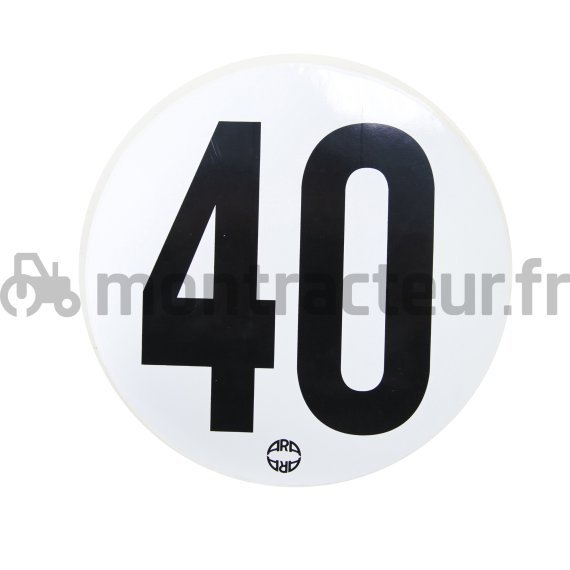 PLAQUE SIGNALÉTIQUE 40 KM / H - Ø 200 MM - ADHÉSIVE