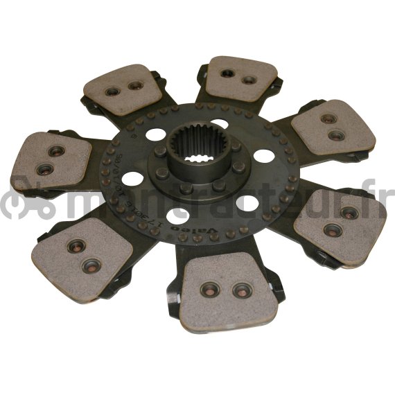 DISQUE D'AVANCEMENT VALEO - LIBRE Ø 350 - 45 X 50 - 24 / 7 PADS POUR DEUTZ- HURLIMANN - LAMBORGHINI - SAME