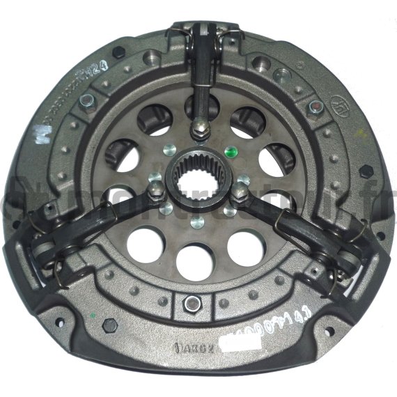 MÉCANISME SIMPLE - 12 X RESSORTS ROUGE Ø 300 - 3 DOIGTS - MOYEU FIXE 1 5/8'' - 25