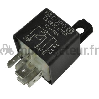 MINI RELAIS 12V - 40A - (BLISTER 1 PIÈCE)