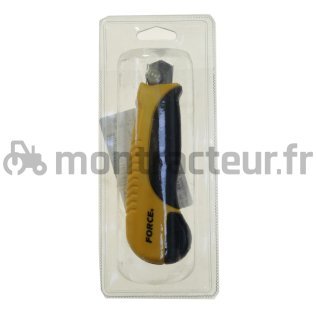 CUTTER PLASTIQUE RENFORCÉ LAME 18 MM (BLISTER 1 PIÈCE)