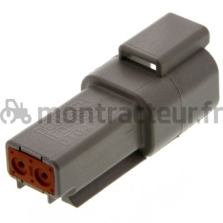 CONNECTEUR FEMELLE DEUTSCH POUR COSSE MÂLE - 2 PÔLES