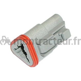 CONNECTEUR MÂLE DEUTSCH POUR COSSE FEMELLE - 3 PÔLES