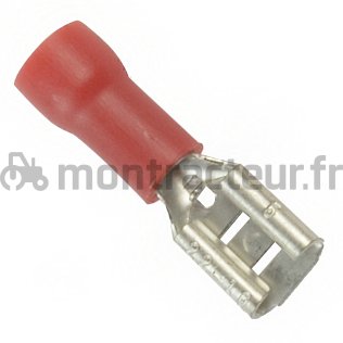 COSSE PLATE FEMELLE ROUGE - 4.8 X 0.5MM - (BLISTER 10 PIÈCES)