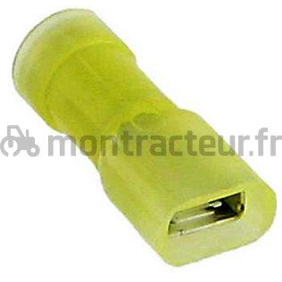 COSSE PLATE FEMELLE ISOLÉE JAUNE - 6.3 X 0.8 MM - (BLISTER 100 PIÈCES)