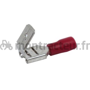 COSSE PLATE MIXTE ROUGE - 6.3 X 0.8 MM - (BLISTER 100 PIÈCES)