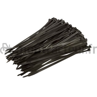 COLLIERS DE SERRAGE NOIR - 4.8 X 200 MM - (BLISTER 100 PIÈCES)