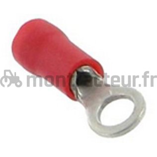 COSSE A OEILLET ROUGE - Ø 6 MM - (BLISTER 100 PIÈCES)