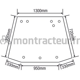 VITRE ARRIÈRE PLATE - TEINTÉE