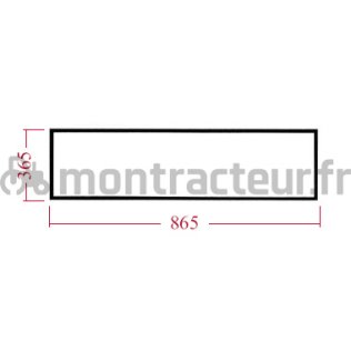 VITRE ARRIÈRE INFÉRIEURE - PLATE - CLAIRE