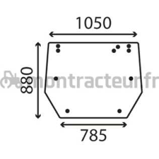 VITRE ARRIÈRE PLATE - TEINTÉE