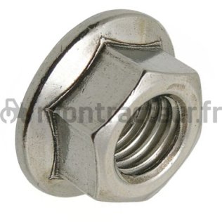 ÉCROU A EMBASE CRANTÉE ZINGUÉ (6) - DIN 6923 M10 (BLISTER 200 PIÈCES)