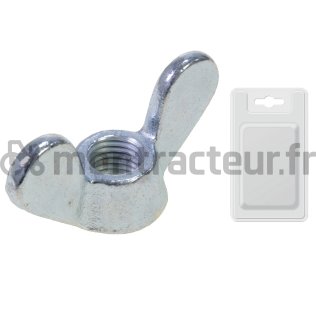 ÉCROU A OREILLES - DIN 315 M8 (BLISTER 10 PIÈCES)