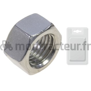 ÉCROU EN INOX - 8.8 - DIN 934 M12 (BLISTER 5 PIÈCES)