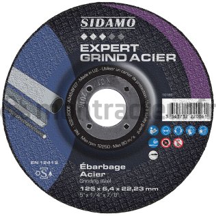 DISQUE À ÉBARBER Ø 125 X 22.2 MM - 6.4 MM - (BLISTER 1 PIÈCE)