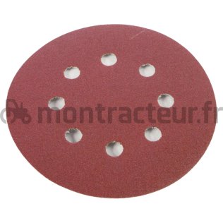 DISQUE ABRASIF 8 TROUS (BLISTER 10 PIÈCES) Ø 125 MM GRAIN 120