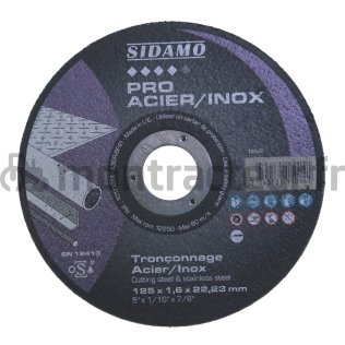 DISQUE À TRONÇONNER Ø 125 X 22.2 MM - 1.6 MM - (BLISTER 25 PIÈCES)