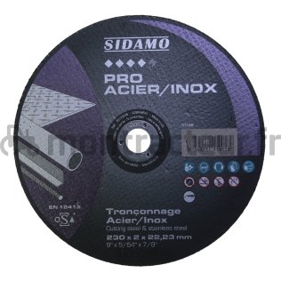 DISQUE À TRONÇONNER Ø 230 X 22.2 MM - 2.0 MM - (BLISTER 25 PIÈCES)