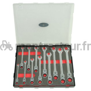 JEU DE CLÉS MIXTES A CLIQUET (BLISTER 12 PIÈCES)