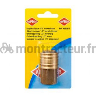 COUPLEUR FEMELLE EURO - BLISTER FILET INTÉRIEUR 1/2''