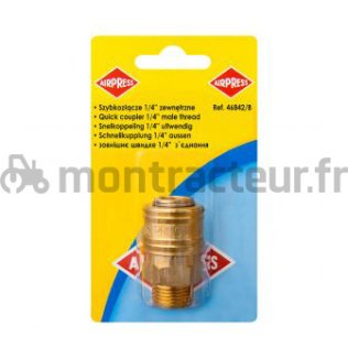 RACCORD RAPIDE EURO FILETAGE 1/4'' MÂLE - BLISTER