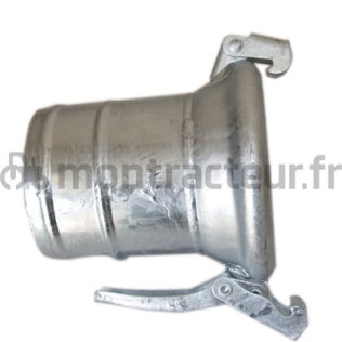 RACCORD FEMELLE GALVA AVEC MANCHON CANNELÉ TYPE FERRARI 150 X 150