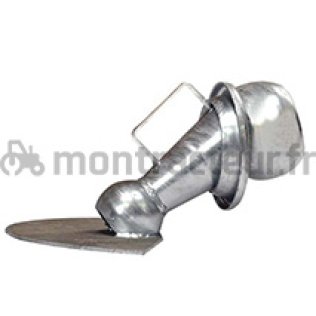 RACCORD MÂLE GALVA + CÔNE CAOUTCHOUC ET DIFFUSEUR TYPE FERRARI Ø 100