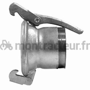 RACCORD FEMELLE GALVA + MANCHON FILETÉ MÂLE TYPE FERRARI 150 X 6''