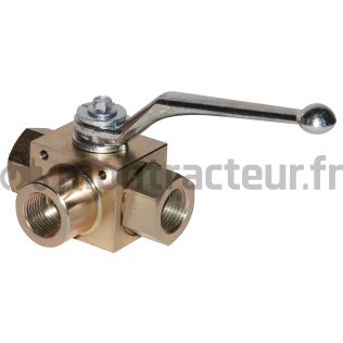VANNE A 3 VOIES AVEC TROUS DE FIXATION L - BSP 3/8